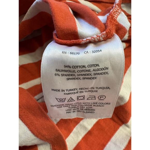 Anthropologie Maeve Womens Red White Striped Button Details Shirt Blouse Sz S - Picture 6 of 8